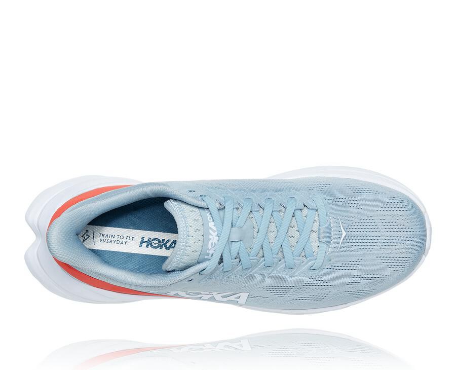 Running Shoes Mens - Hoka One One Mach 4 - Blue/White - ZTFKJLA-58